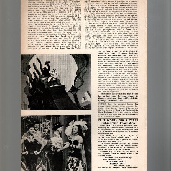 Vintage Film Index Magazines Lot Nos. 8 12/13 & 15 Edited By John Howard Reid - Picture 6 of 6